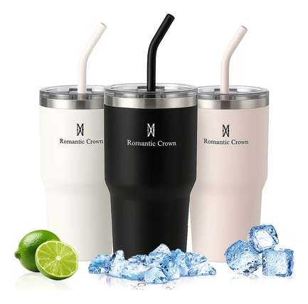 Copo Térmica 600ml Inox Anti-vazamento Para Café/chá/bebidas Preto Liso