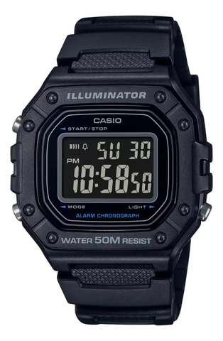 Relogio Casio Masculinoo Standar W-218h-1bvdf