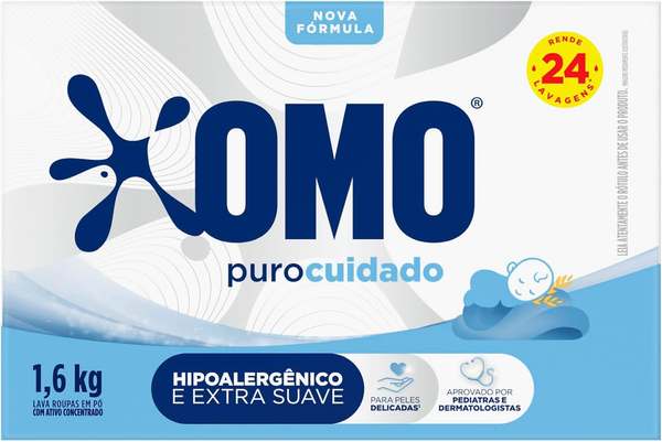 OMO Puro Cuidado - Sabão Em Pó 1.6Kg