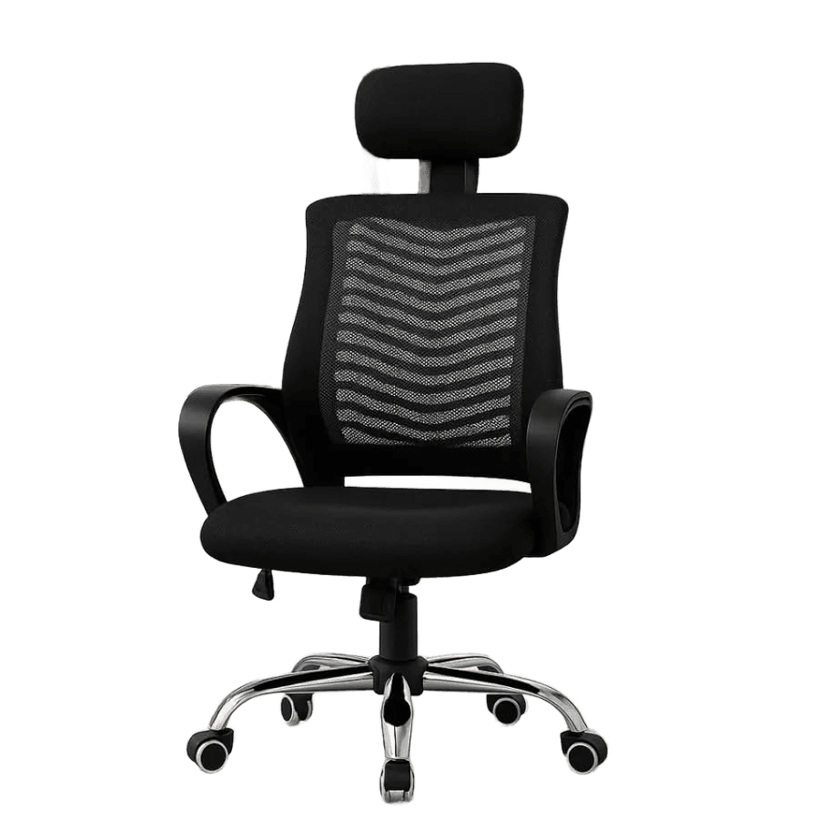 Cadeira De Escritório Ergonômica Presidente Com Encosto Preto Malha Ventilada Mesh Confortável