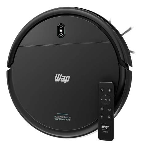 Robô Aspirador WAP Robot W310 3 em 1 com Base Carregadora e Controle Remoto