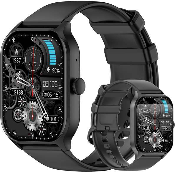 Bettdow Smartwatch De 2,01 Polegadas Possui Bateria Com Duração Superior A 15 Dias, Mais De 120 Modos Esportivos, Resistência À Água 1atm, Relogio Smartwatch Com Ios E Android (preto)