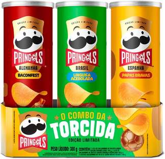 Imagem do produto Salgadinho Batata Frita Pringles Tripack Festa do Futebol 322g na loja Amazon