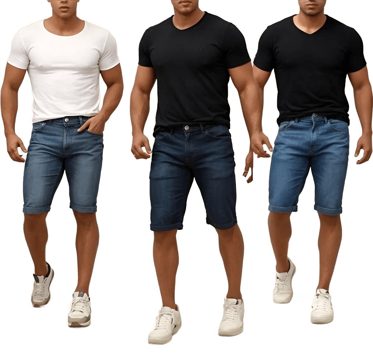 Kit 3 Bermudas Jeans Masculina Lycra Black Friday Top Show