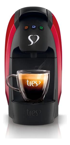 Cafeteira Espresso Luna Vermelha - TRES 3 Corações