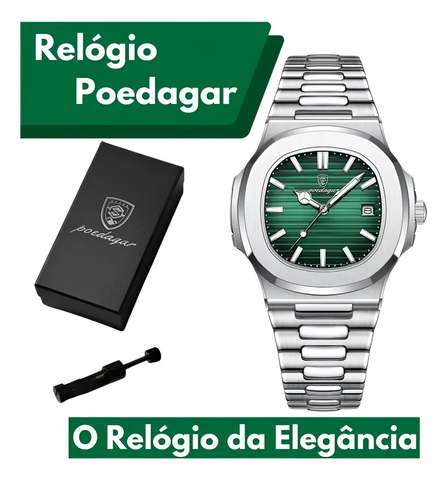 Relógio Poedagar Masculino Old Money Com Fecho Dobrável Leve