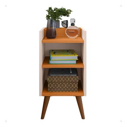 Mesa De Cabeceira Lateral Apoio Organizador De Quarto Retro