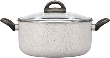 Brinox - Caçarola com Tampa 24Cm 4,5L Ceramic Life Suprema - Vanilla