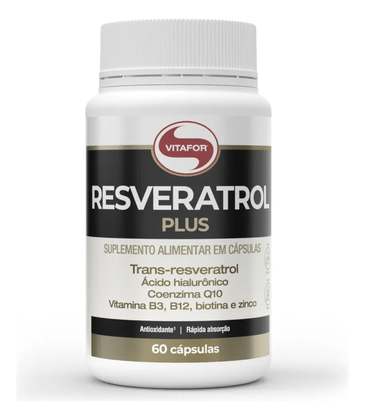 Resveratrol Plus 60 Cápsulas Vitafor Sem Sabor