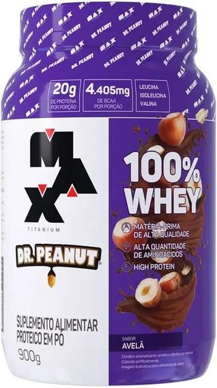 100% Whey Max Titanium x Dr. Peanut (900g), Sabor Bueníssimo