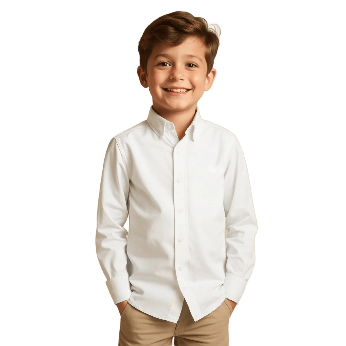 Camisa Social Infantil Manga Longa Menino