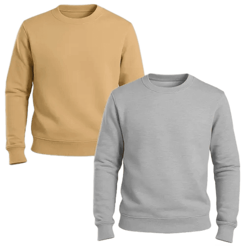 Kit 2 Blusa Moletom Masculino Gola Careca Algodão Premium