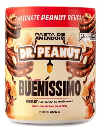 Pasta de Amendoim Dr. Peanut Gourmet com Whey Protein Sabor Bombom Italiano 600g