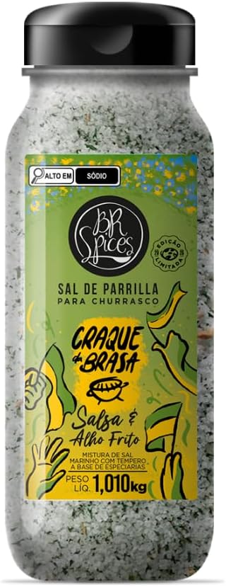 BR Spices Sal de Parilla Craque da Brasa Salsa e Alho Frito 1,01Kg