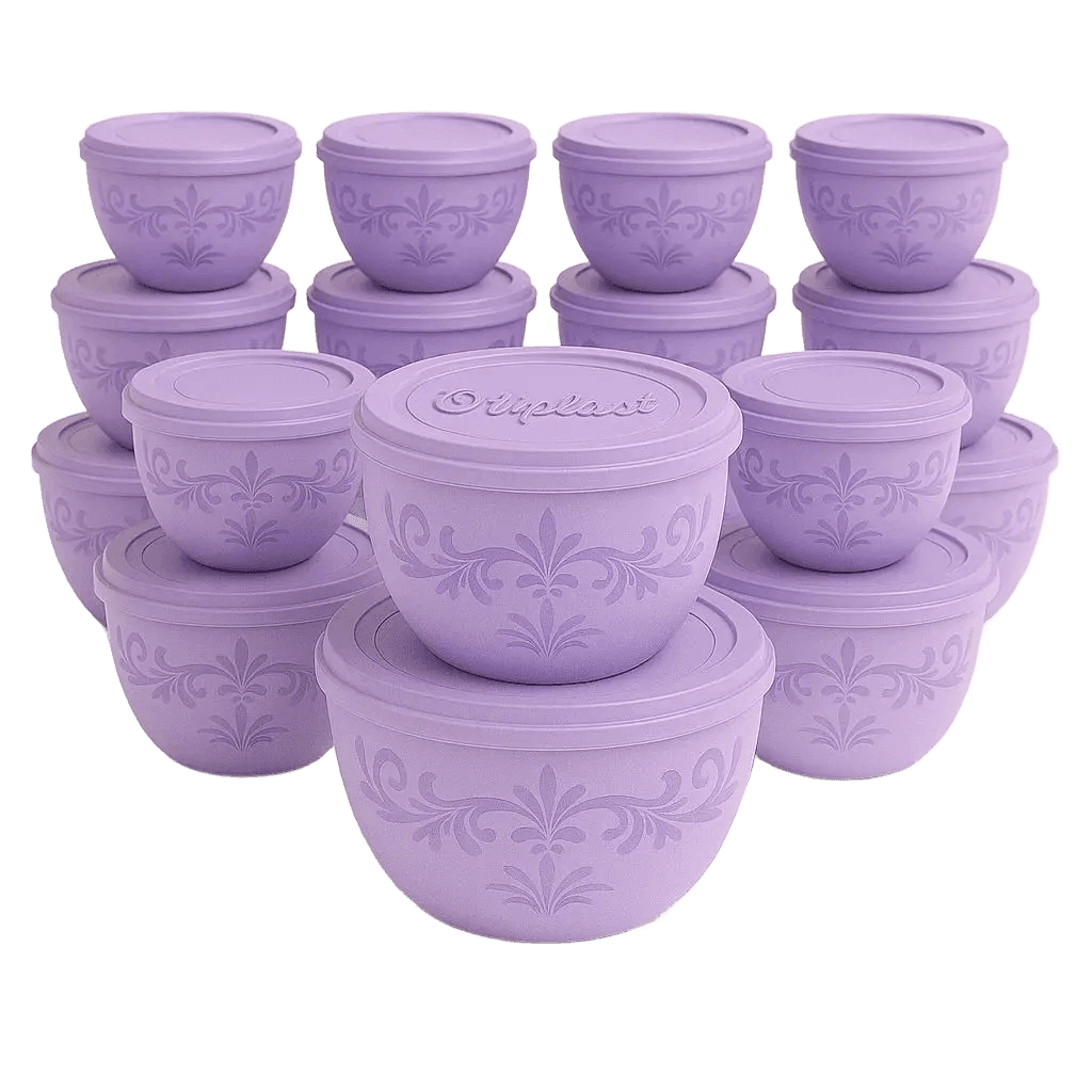 Conjunto 10 Potes Bowl Personalizado 1l Oliplast