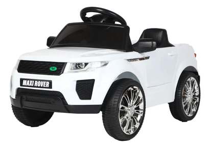 Mini Carro Elétrico Infantil Marcha Frente/ré 6v Controle Remoto Bluetooth Maxi Rover Maxi Toys - Branco