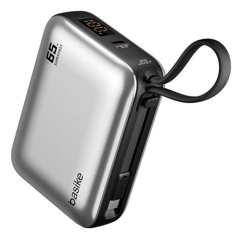 Power Bank Basike 20000mAh para Notebook e Smartphone com Cabo USB-C 65W