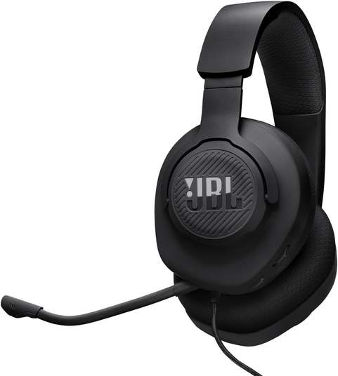 JBL, Fone de Ouvido Com Fio, Quantum 100M2, Headset Gamer, Over Ear, Microfone Removível - Preto