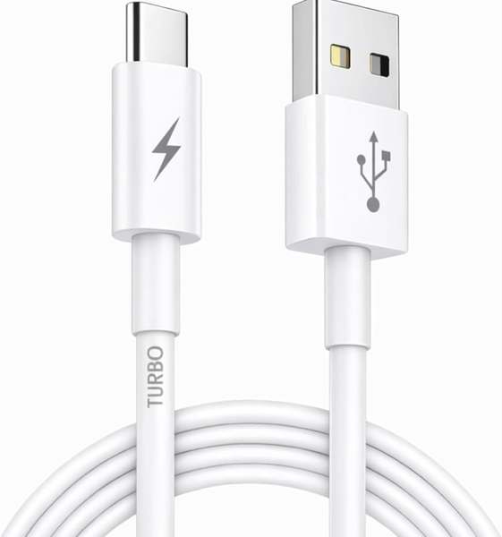 Cabo Usb Para Usb-c 2 Metros Turbo Carregamento Rápido — Nylon Trançado Reforçado Compatível Iphone 15/16 Samsung Galaxy Xiaomi Macbook Notebook Tablet — Preto/branco