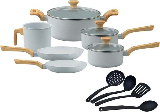 Jogo De Panelas Pratic Cook Grafite Indução Mimo Style Cerâmica 10 Peças