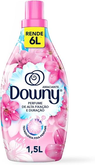 Downy Amaciante Concentrado Frescor Da Primavera 1.5L, Rende 6L, Perfume com Notas de Flores e Baunilha