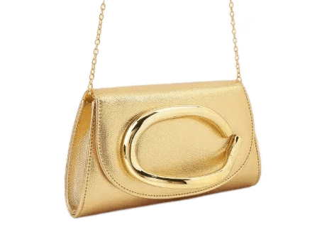 Bolsa Clutch Feminina Dourada Luxo Para Festa Casamento