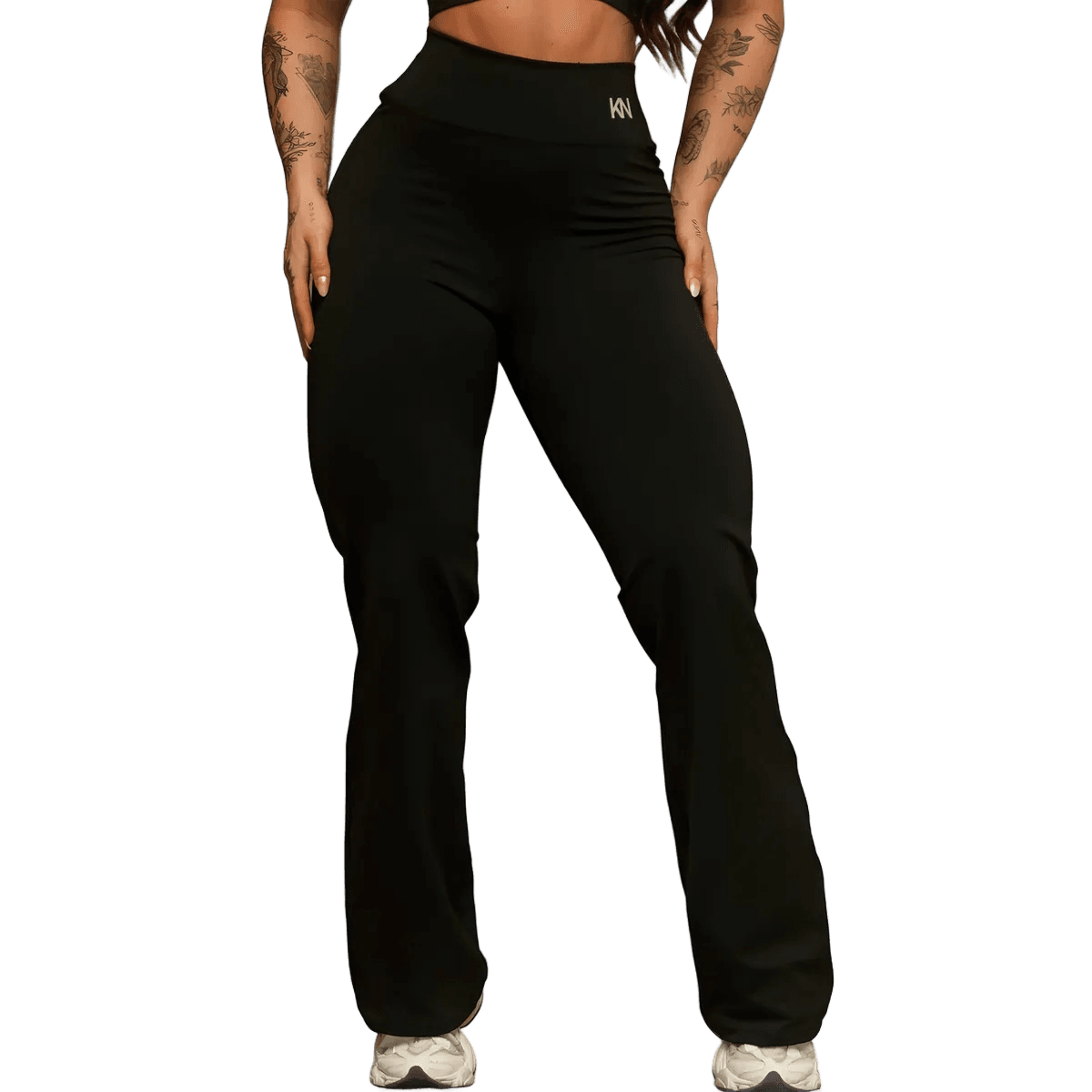 Calça Legging Flare Bailarina Cintura Alta Treino Academia