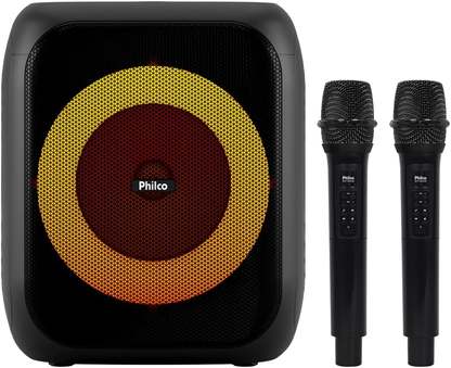 Caixa de Som Amplificada Philco Extreme Bluetooth 5.3 480W 2 Microfones TWS Flash Light Bateria Recarregável PCX4801