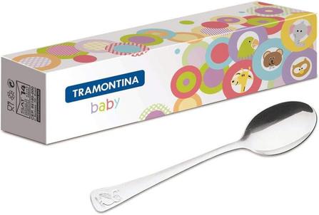 Colher Infantil Tramontina Baby Friends em Aço Inox