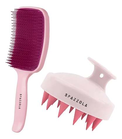 Massageador Capilar + Escova Raquete Para Cabelos Lindos