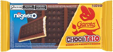 Chocolate Chocotrio Garoto Negresco 90g