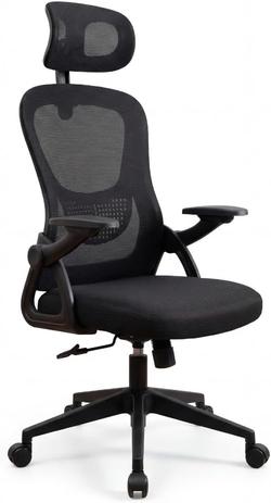 Cadeira de Escritório Astrella Nova Preta Ergonômica com Apoio de Cabeça e Braços 2D Articulados