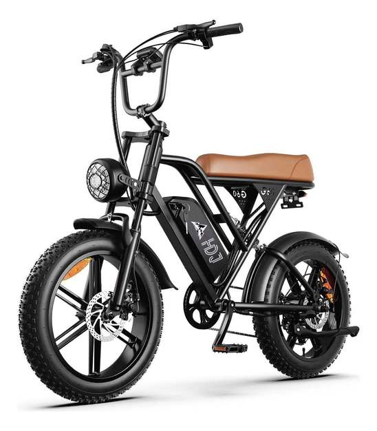 Bicicleta Elétrica Scooter 1000w Bike Bateria De Lítio 50km Marrom L