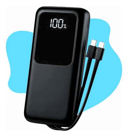Carregador Portátil 20000 Turbo 22.5w Power Bank Premium Universal Rápido Voo Transporte Aéreo Para Samsung iPhone Xiaomi Motorola Smartphone Smartwatch Tablet Casenn Preto