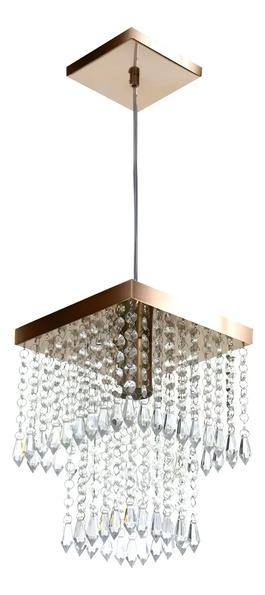 Lustre Pendente De Cristal Acrilico Marrycrilic Cobre 110v/220v (bivolt) Cobre