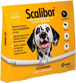 Imagem do produto Scalibor® 25g - Coleira Antiparasitária Contra Mosquitos Vetores Da Leishmaniose - Cães Porte Grande 65cm - Msd Saúde Animal na loja Amazon