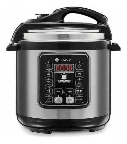 Panela De Pressão Elétrica Digital 6l, Fmaxx, Inox 1000w