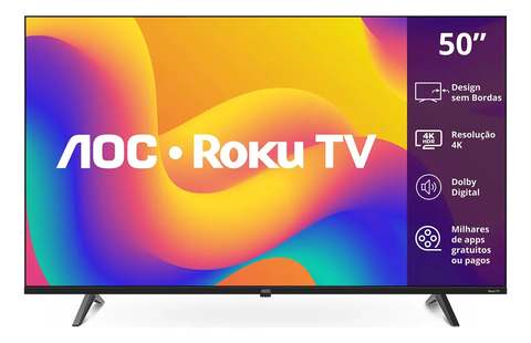 Smart Tv Aoc Led 50" 4k Wi-fi Roku Tv 50U7045/78G