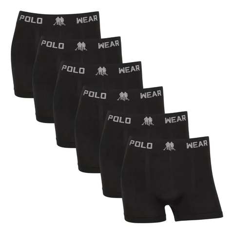 Kit 6 Cuecas Boxer Polo Wear