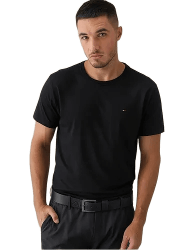 Camiseta Tommy Hilfiger Essential Cotton Preta - Original