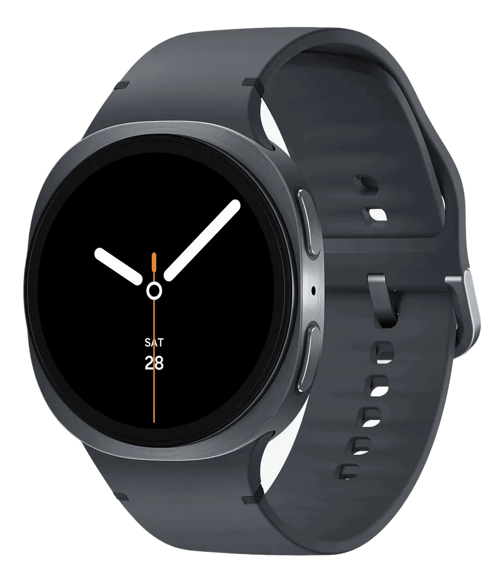 Smartwatch Samsung Galaxy Watch 8 40mm Bt Gps, Branco Com Pulseira Milanês Cinza-escuro