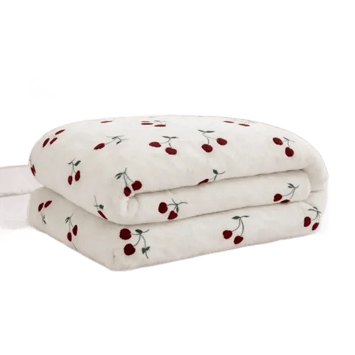 Cobertor Casal Manta Cereja Habitat Poá Bolinha Soft Macia