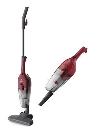 Aspirador De Pó Vertical Com Fio Portátil De Mão 2 Em 1 1100w De Potencia Com Cabo Elétrico De 5 Metros E 1,2 Litros De Capacidade Com Filtro Hepa Electrolux STK13 Vermelho