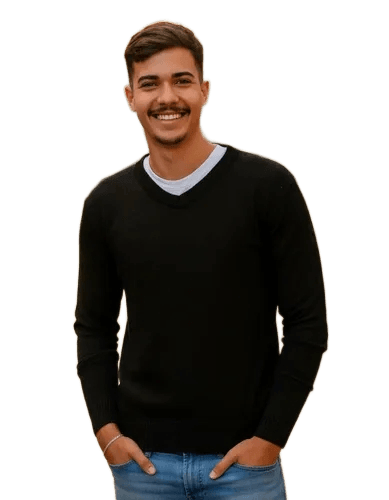 Suéter Masculino Gola V Malha Blusa Slim Inverno