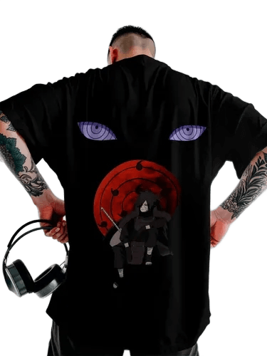 Camiseta Oversized Naru Madarauchiha Unissex Dtf Ref4669