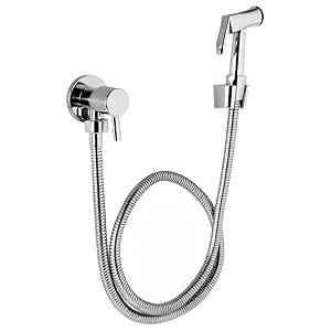 Ducha Higiênica Banheiro 100% Metal Completa Cromada Suporte