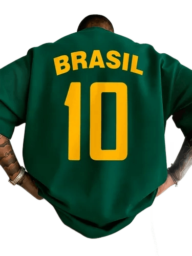 Camiseta Oversized Brasil Camisa Torcida Copa 2026 Hexa Over