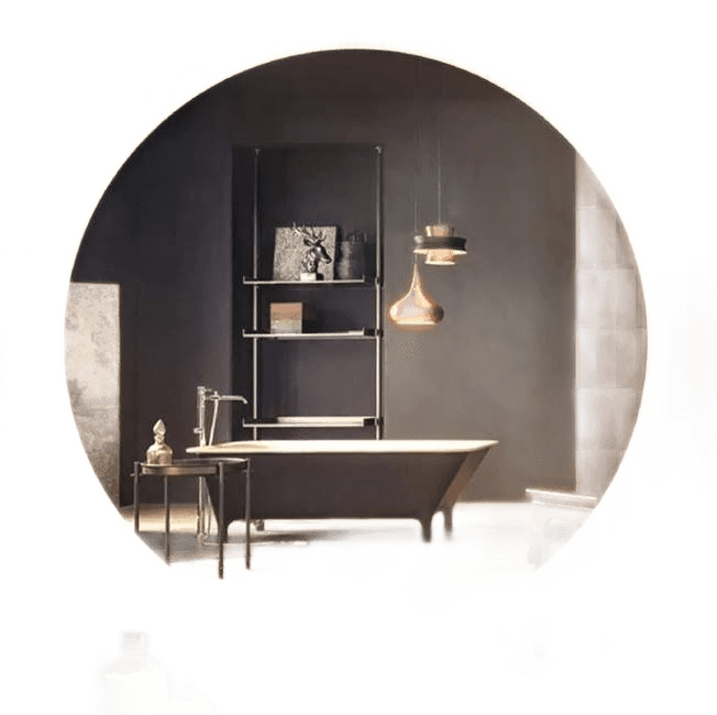 Espelho Redondo 60cm C/ Led Para Parede Quarto Banheiro Sala