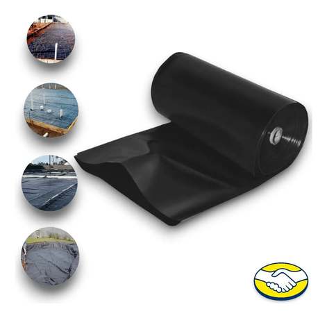 Lona Plastica Preta Rolo 4 X 100m Plastica Rf 100micras