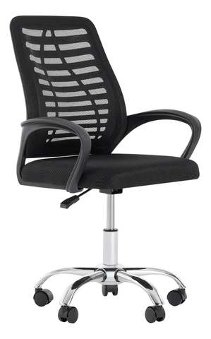 Cadeira De Escritorio Newconcept 351049 Esteirinha Mesh Altura Regulável Cor Preto